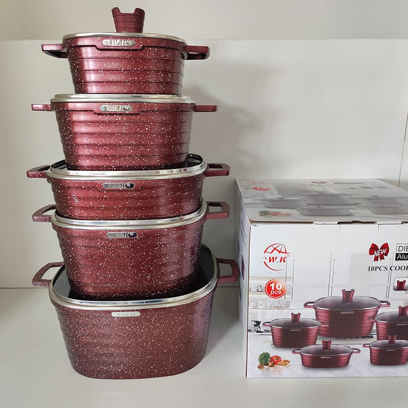 10-Piece Non-Stick Cookware Set - Cooking Pot & Casserole Set