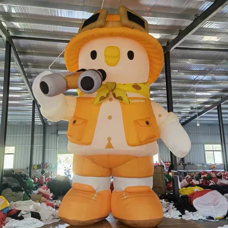 Inflatable Cartoon Large Mascot for Shopping Mall Opening Advertising Display with Luminous Inflatable Doll