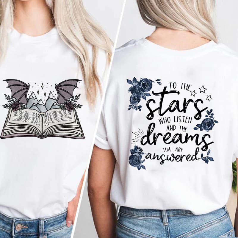 Women Manga Tee Shirt 2024 New Acotar Velaris Punk Goth Tshi
