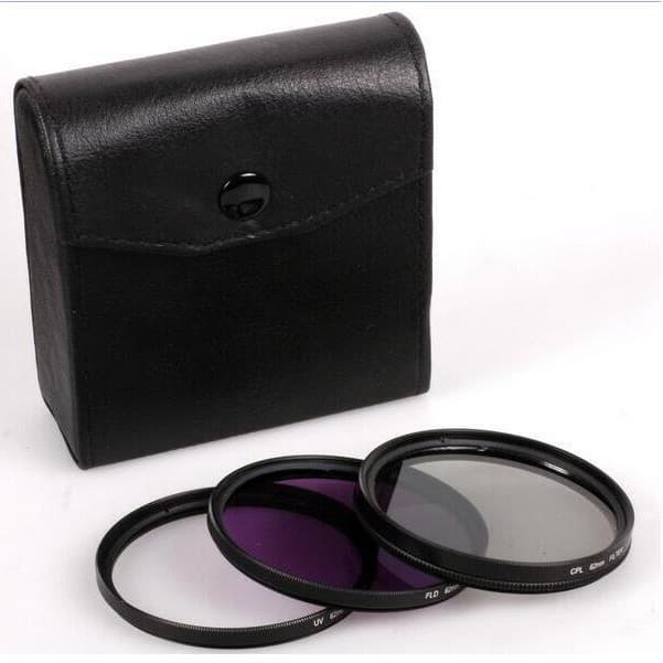 DSLR Camera Filter Set 49 52 55 58 62 67 72 77 82 UV+CPL+FLD Lens Kit