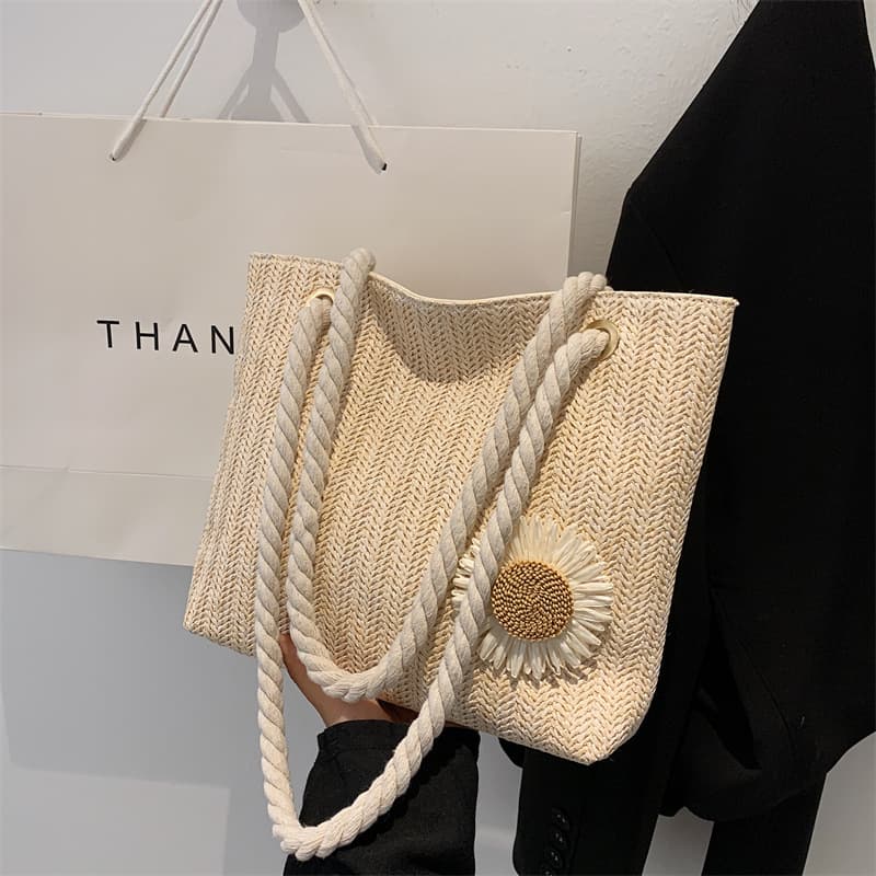 Large Capacity Woven Bag for Women Fall 2021 New Trendy Fashionable Shoulder Bag Underarm Bag Casual Stylish Handbag Large Tote