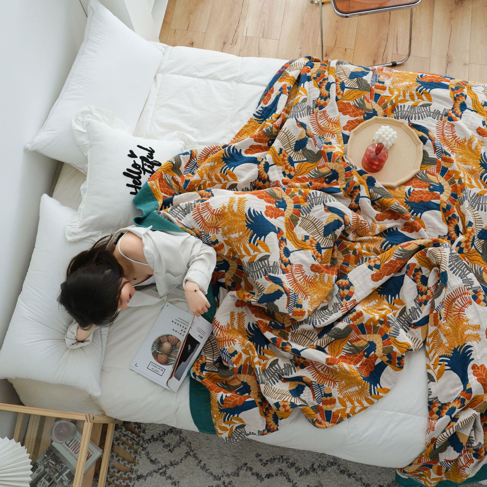 Air-conditioning blanket, summer factory direct 2025 spring/summer unisex single/double towel blanket, adult gift summer quilt