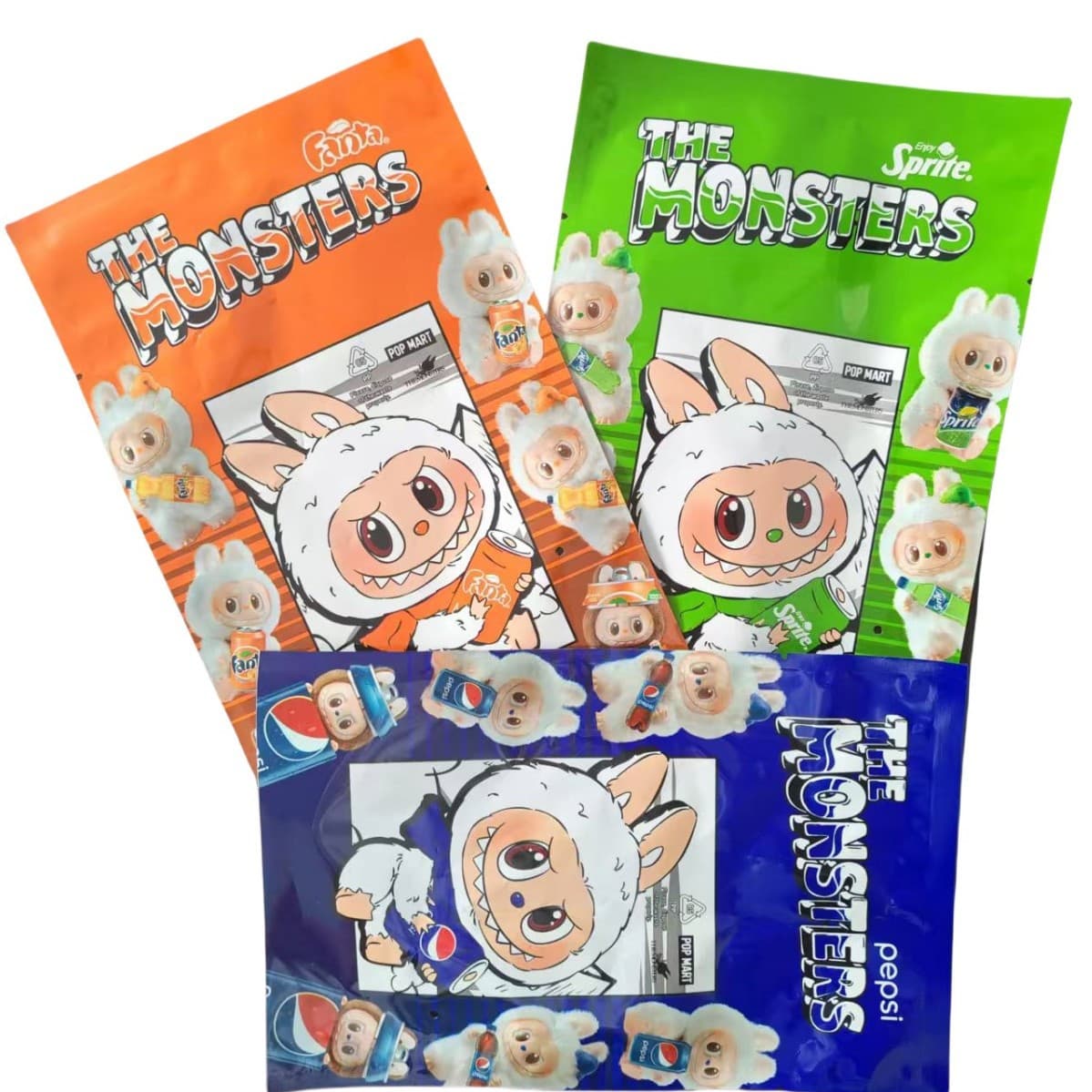 Pepsi, Sprite, Fanta blind bag self-sealing bag, rubber plush toy packaging bag, empty bag toy blind box sealing bag