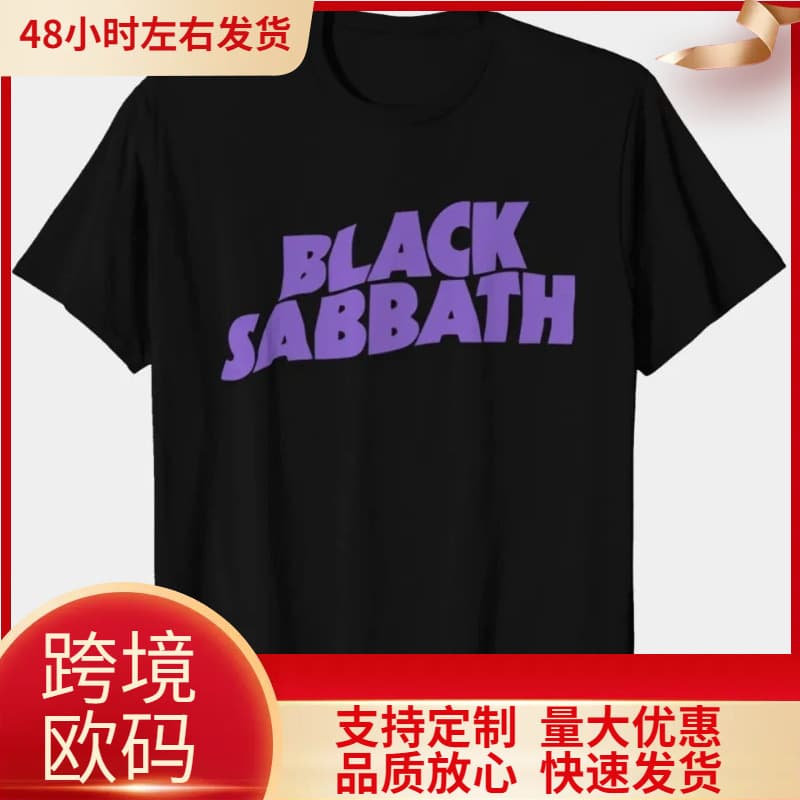 Black Sabbath Logo T-Shirt Ladies Rock Music Classic Band T-Shirt New Summer High Quality Tops for Women