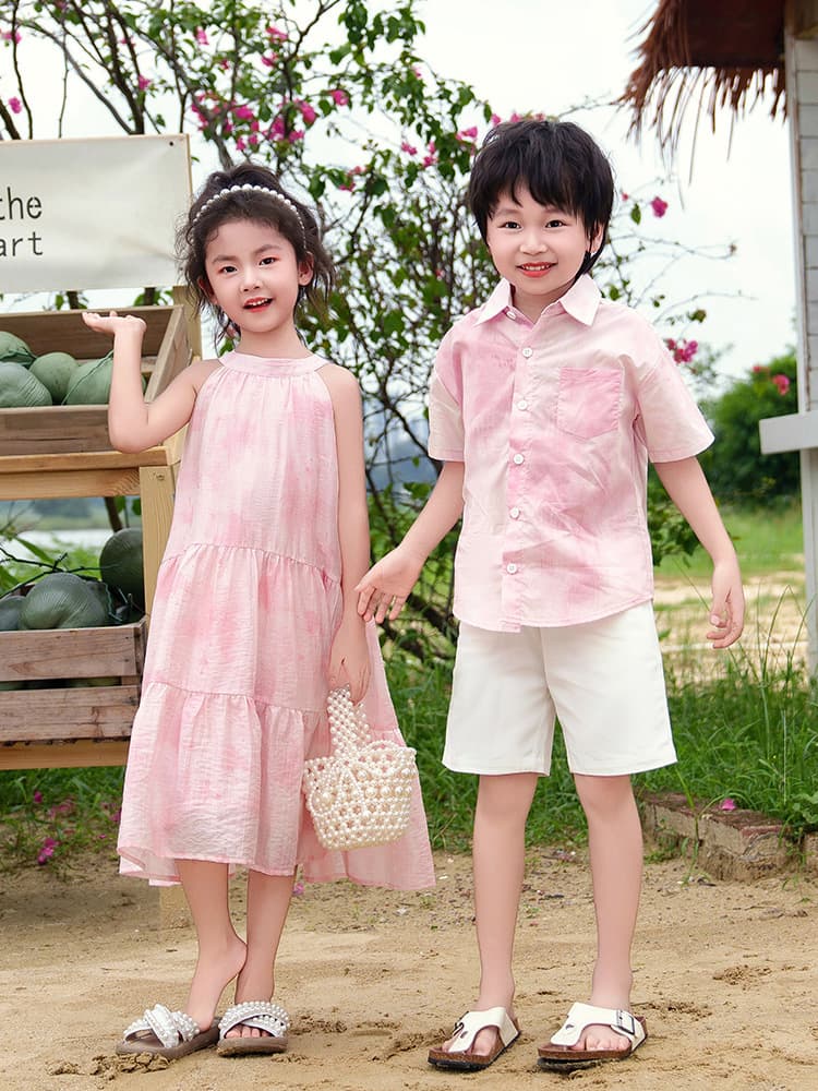 High-Quality Beach Vacation Family Matching Outfit 2026 Summer New Mother-Daughter Boho Dress