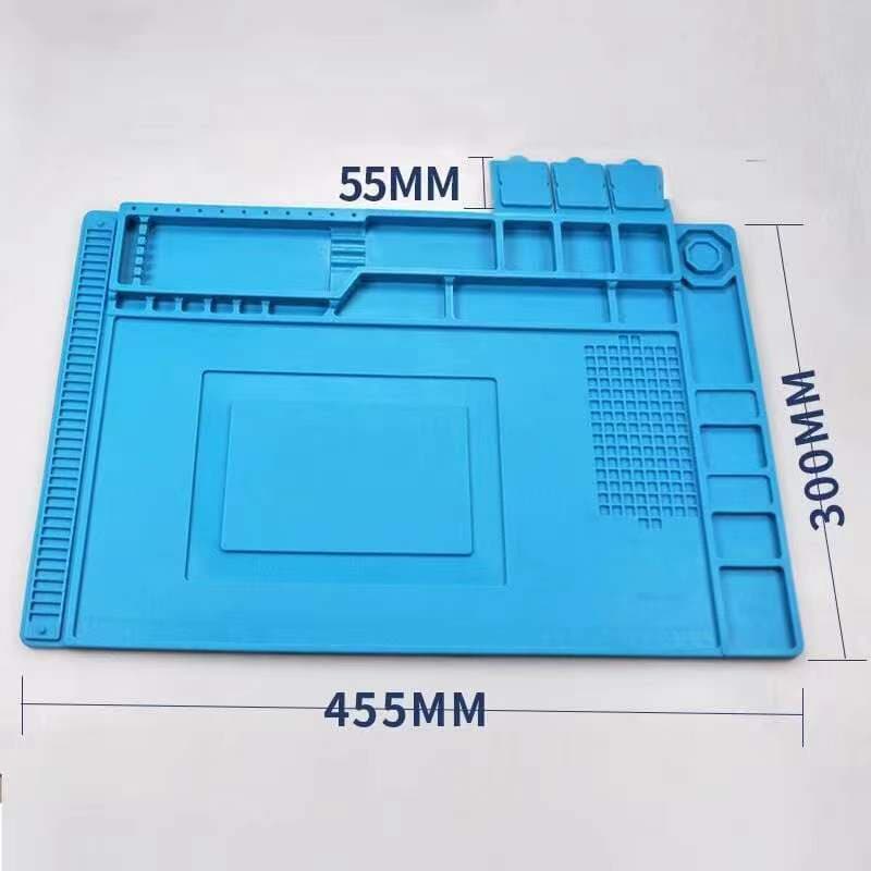 S160 Computer Phone Repair Workstation Heat Insulation Pad High Temperature Resistant Silicone Pad with Magnetic Soldering Mat
