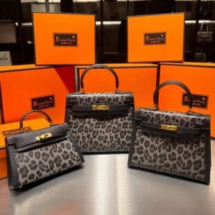 Leopard Print Bag for Women, 2026 Spring New Premium Kelly Bag Handbag, Vintage Fashion Premium Shoulder Crossbody
