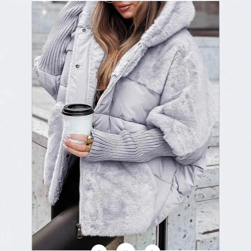 2024 Cross-border European and American Amazon TEMU Hot-Selling Autumn/Winter Women's Loose New Patchwork Down Cotton Jacket