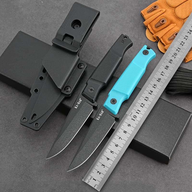 Cross-border Hot Selling New Kabar 5500 Outdoor Straight Knife High Hardness Camping Self-defense Tactical Knife Sharp Fruit Knife