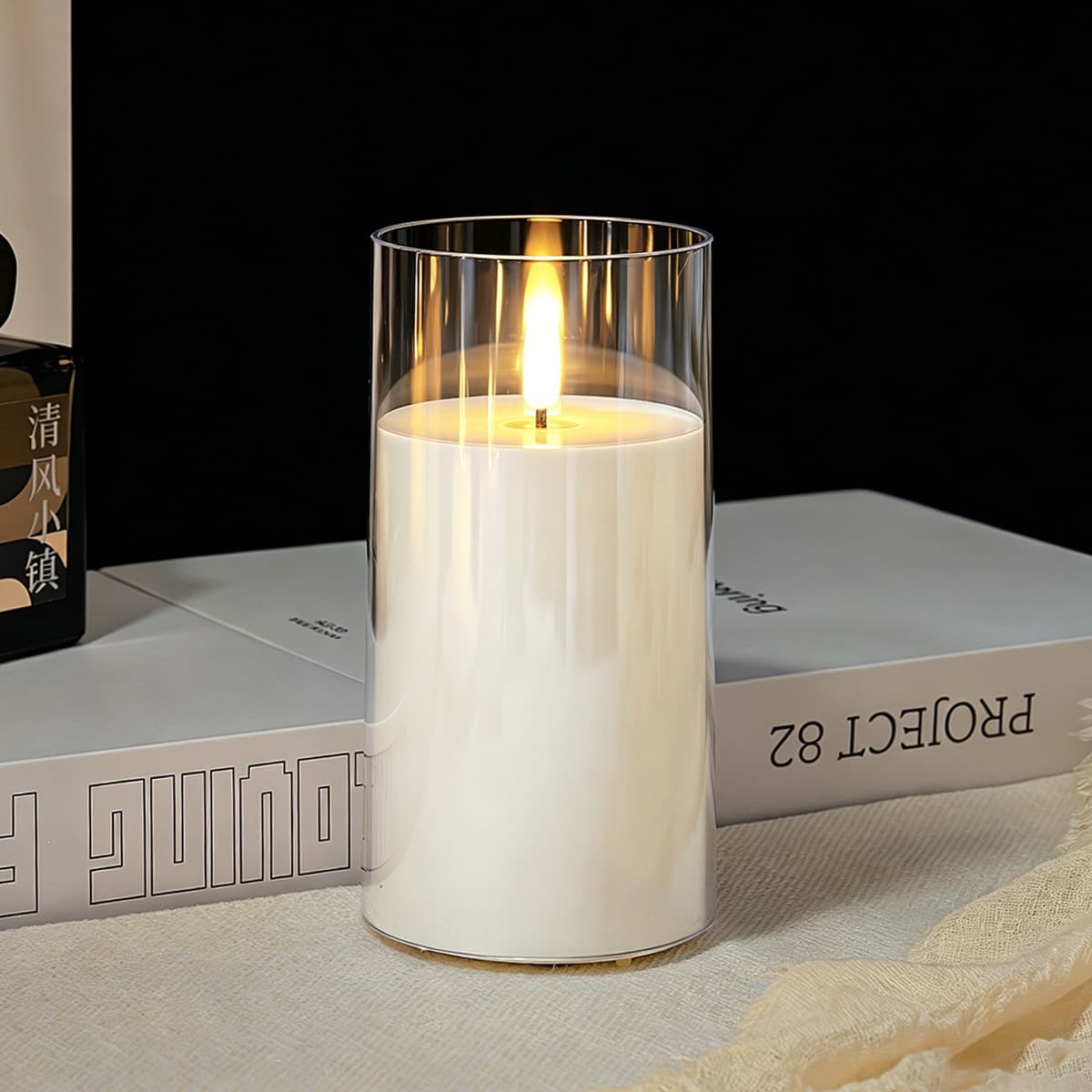LED Electronic Candle Light Remote Control Plastic Smokeless Simulation Candle for Buddhist Rituals, Festive, Birthday, and Wedding Decoration