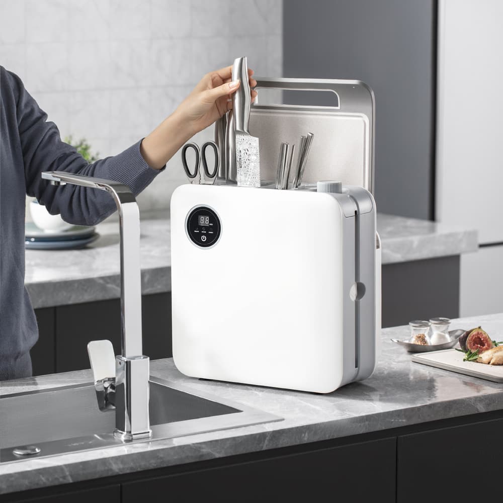 Chopsticks Sterilizer Household Cutting Board Knife Sterilizer Chopping Board Drying Integrated Machine UV Germicidal Storage Rack