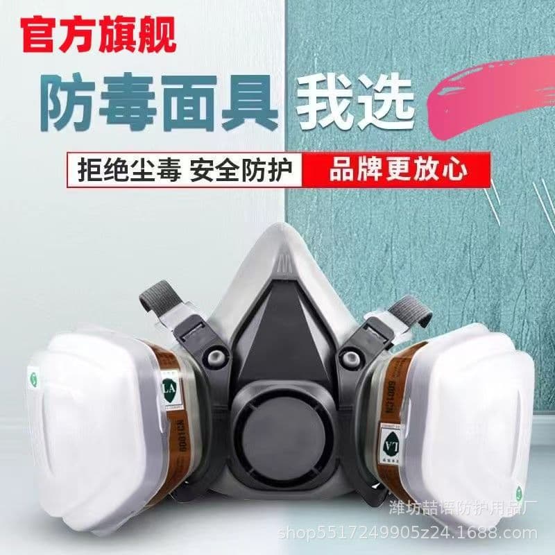 6200 Gas Mask for Spray Painting, Grinding, Renovation, Pesticide, Chemical, Dust Protection - Factory Direct Cross-Border
