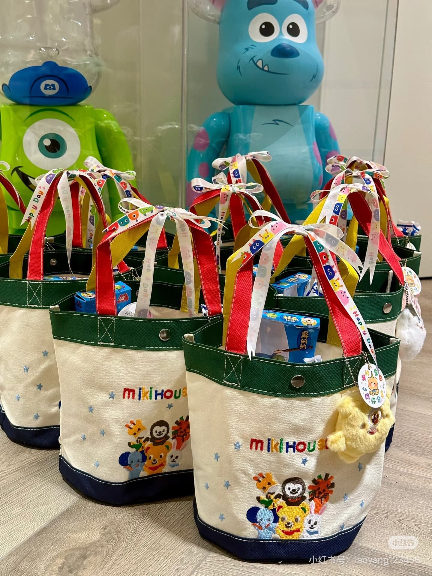 New 2023 Miki Style Cartoon Lightweight Canvas Handbag Baby Carrying Bag Small Compact Large Capacity Maternity Travel Bag