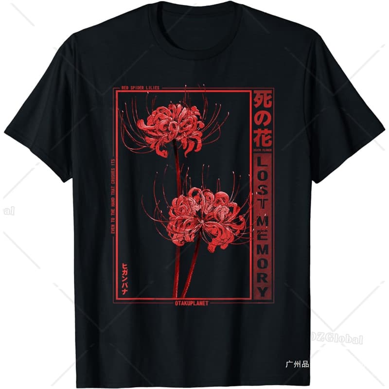 Cross-border European Size Japanese Spider Lily Soft Grunge Anime Aesthetic Flo
