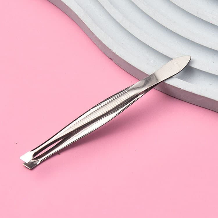 Striped Eyebrow Tweezers Set Eyelash Curler Non-slip Stainless Steel Eyebrow Tweezers Plucking Beard Tweezers Eyebrow Grooming Tool