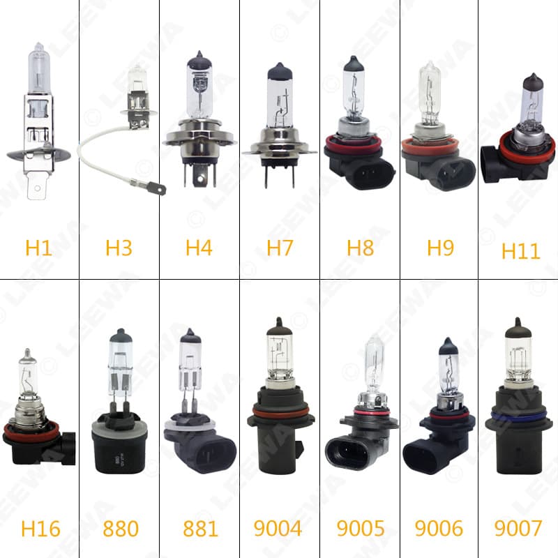 12V Warm White Light Car Headlight Halogen Bulbs H1/H3/H4/H7/H8/H11 Headlights For Vehicles