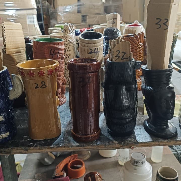 Cocktail Glass Ceramic TIKI Cup Mask Cup Zombie Cup Specialty Cocktail Glass Factory Clearance Stock
