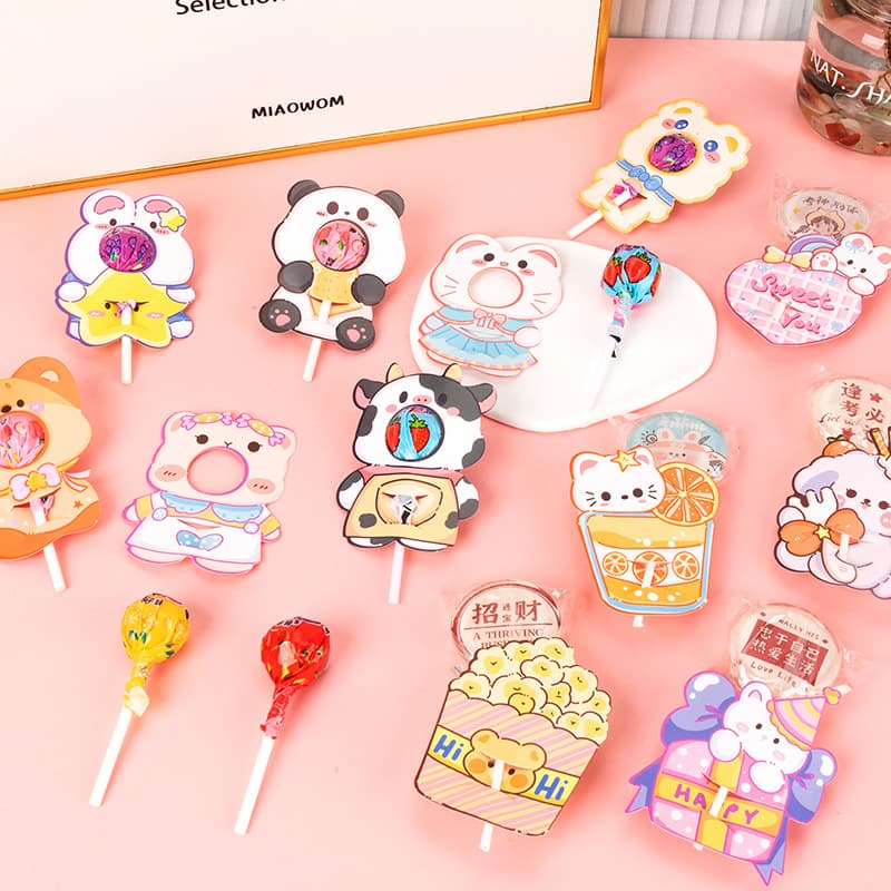 Creative DIY Lollipop Decorative Cardstock - Cute Cartoon Style - Children's Day Gift for Students and Friends