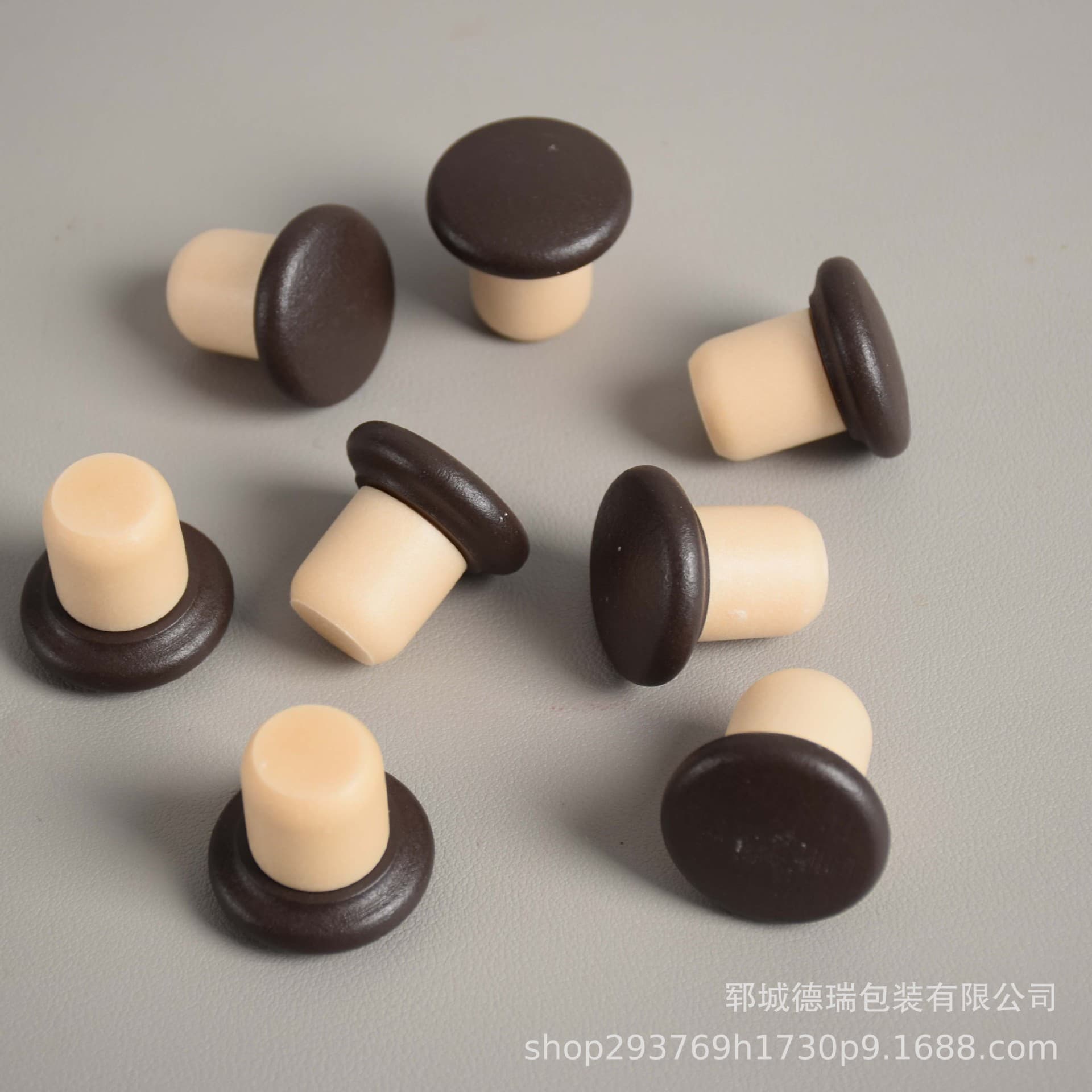 Wooden Mushroom-shaped Bottle Stopper, Polymer Cap for Red and White Wine