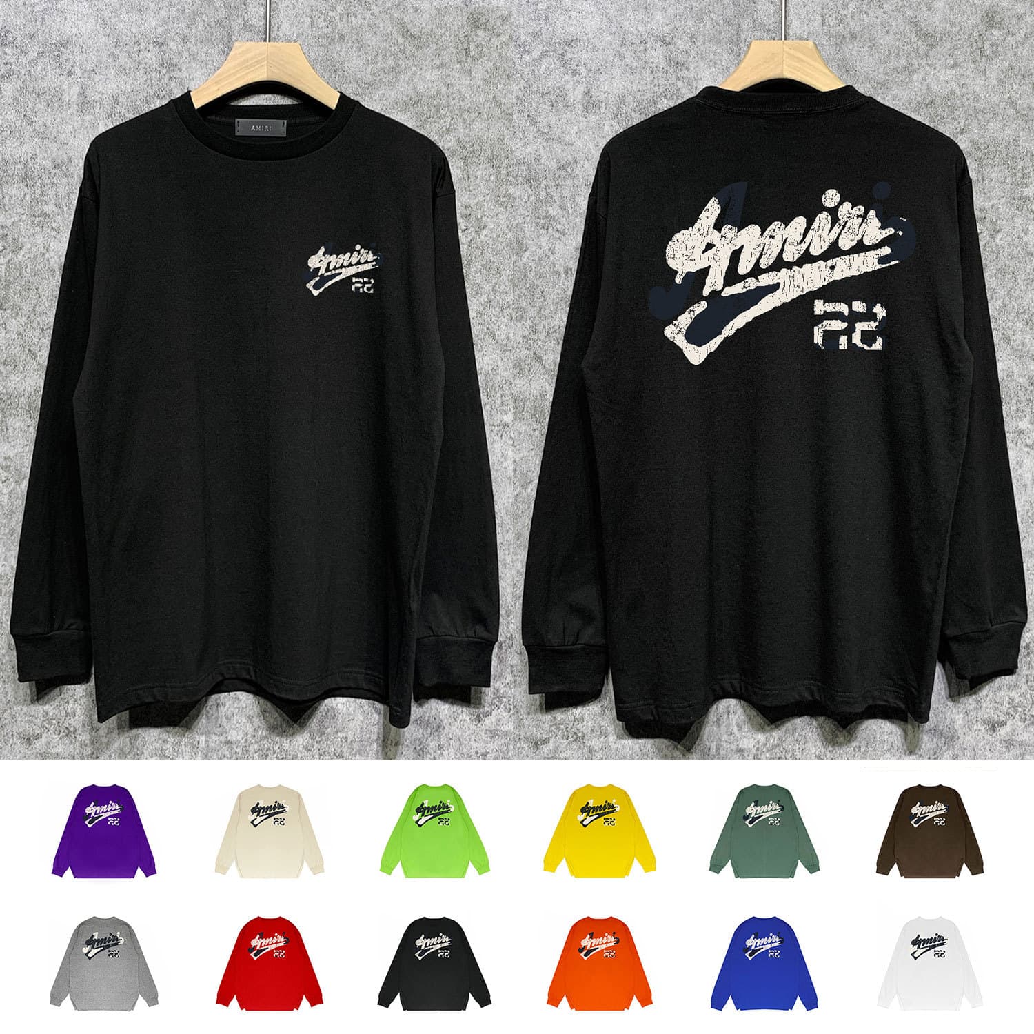 Long-term stock of cross-border European and American trendy brand LONG SLEEVE long-sleeve T-shirts