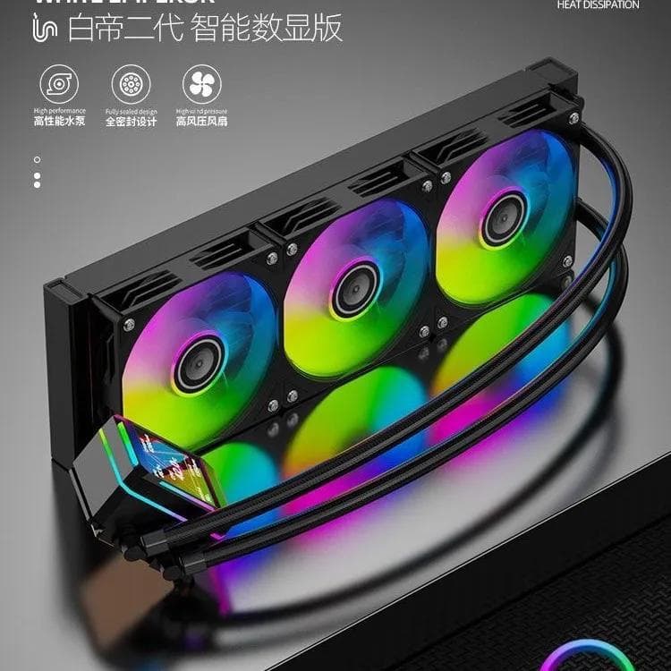 Tianjifeng Baidi Digital Display Version ARGB 360 All-In-One Water Cooler for Intel and AMD Multi-Platform LGA1200/1700