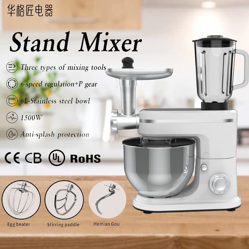 Export 220V Commercial Large Capacity Multi-Function Food Processor 3-in-1 Household Dough Mixer and Meat Grinder 10L
