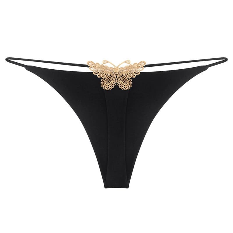 Sexy Butterfly Embroidery Thong Underwear Comfortable Lightweight One-Piece Slimming Innerwear Spicy Mood Briefs