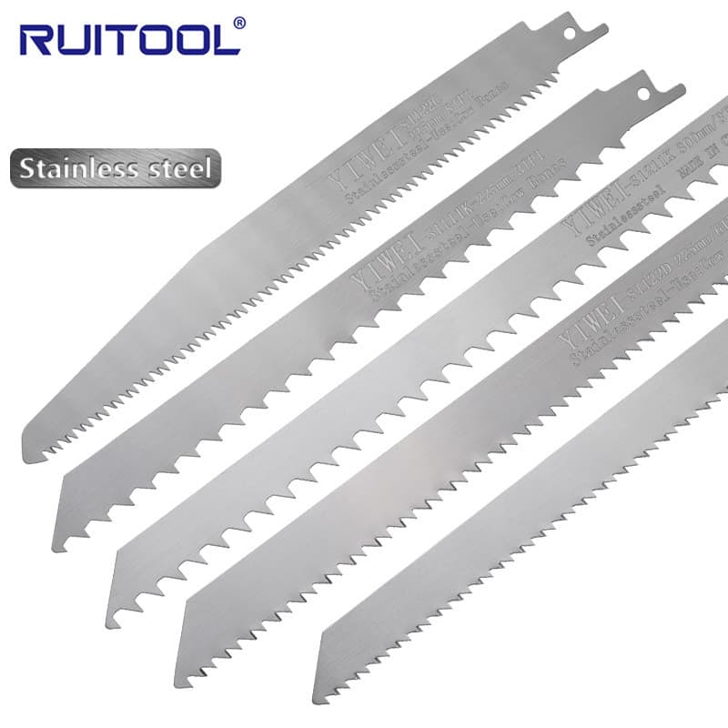 Stainless Steel Reciprocating Saw Blades Saber Saw Blades Specialized for Frozen Meat Bone Ice Cutting Coarse Tooth Fine Tooth Bone Saw Electric Saw