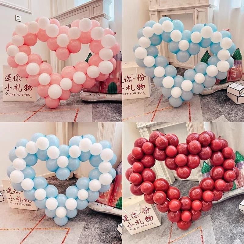 Trendy Heart Balloon Set for Proposal, Wedding, Birthday Party Decoration, Photo Booth Atmosphere