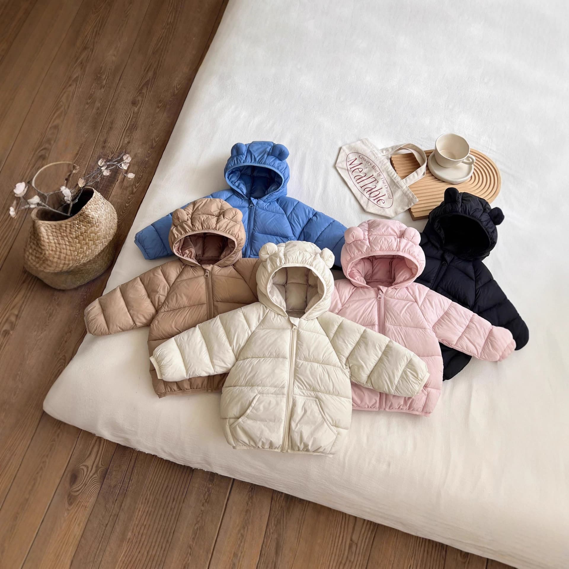 Children's Lightweight down Cotton Jacket, Baby Short Cotton Coat, Boys and Girls Hooded Cotton Jacket, Toddler Stylish Outerwear Trendy