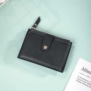 Women's Ultra-thin Card Holder Korean Style Zipper Card Case Candy Color Bus Student Bank Card Holder Dollar Bill Wallet