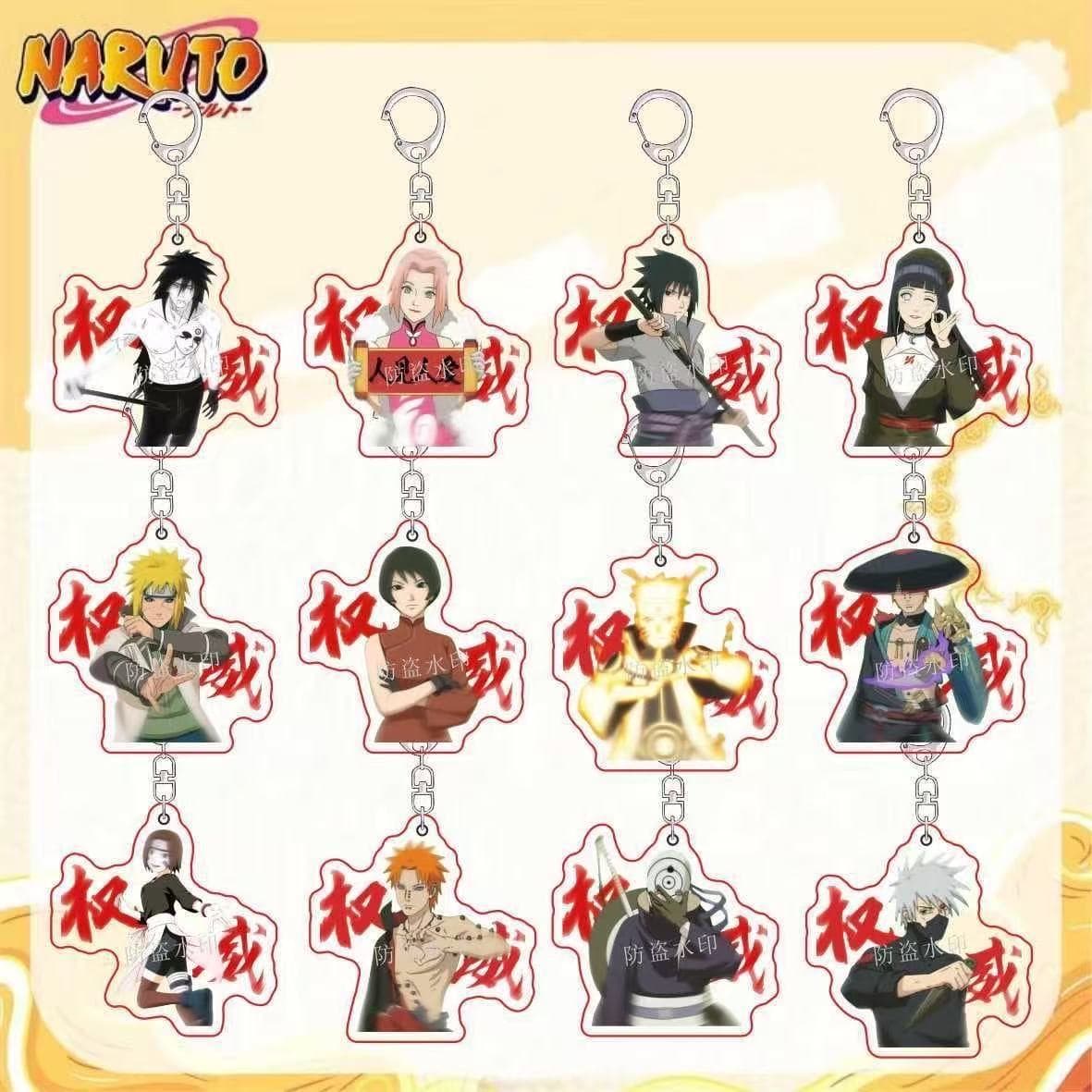 Naruto Authoritative Funny Keychain Naruto Sasuke Sakura Acrylic Creative Backpack Gift Pendant Decoration