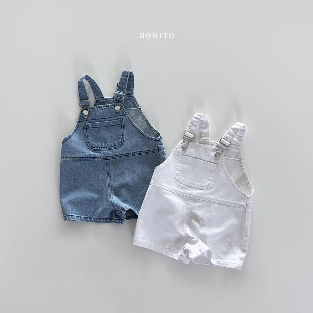 Summer 2025 New Korean Style Kids Denim Bib Overalls with Pockets, Thin Fabric, Unisex