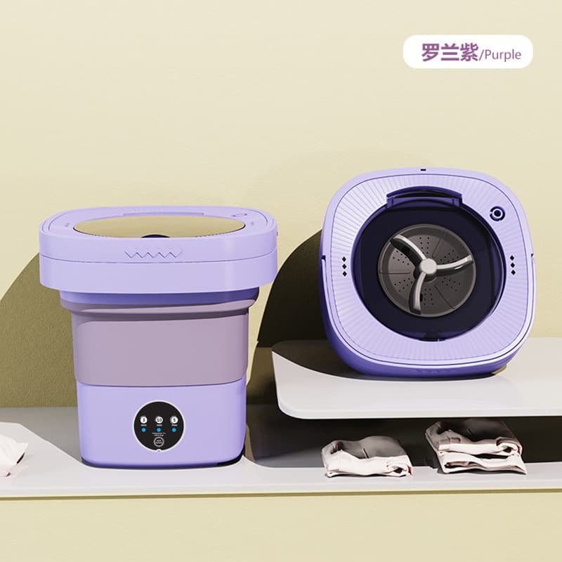Cross-border Folding Underwear Washing Machine with Spin Dry, Dormitory Mini Small Laundry for Socks and Panties