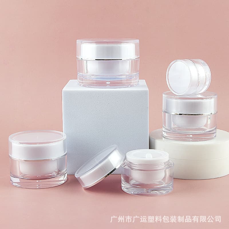In Stock Sample Bottles 5g 10g 15g 20g 30g Straight Round Bottle Nail Polish Bottle Face Cream Bottle Acne Cream Bottle Empty Bottle Day and Night Cream Bottle
