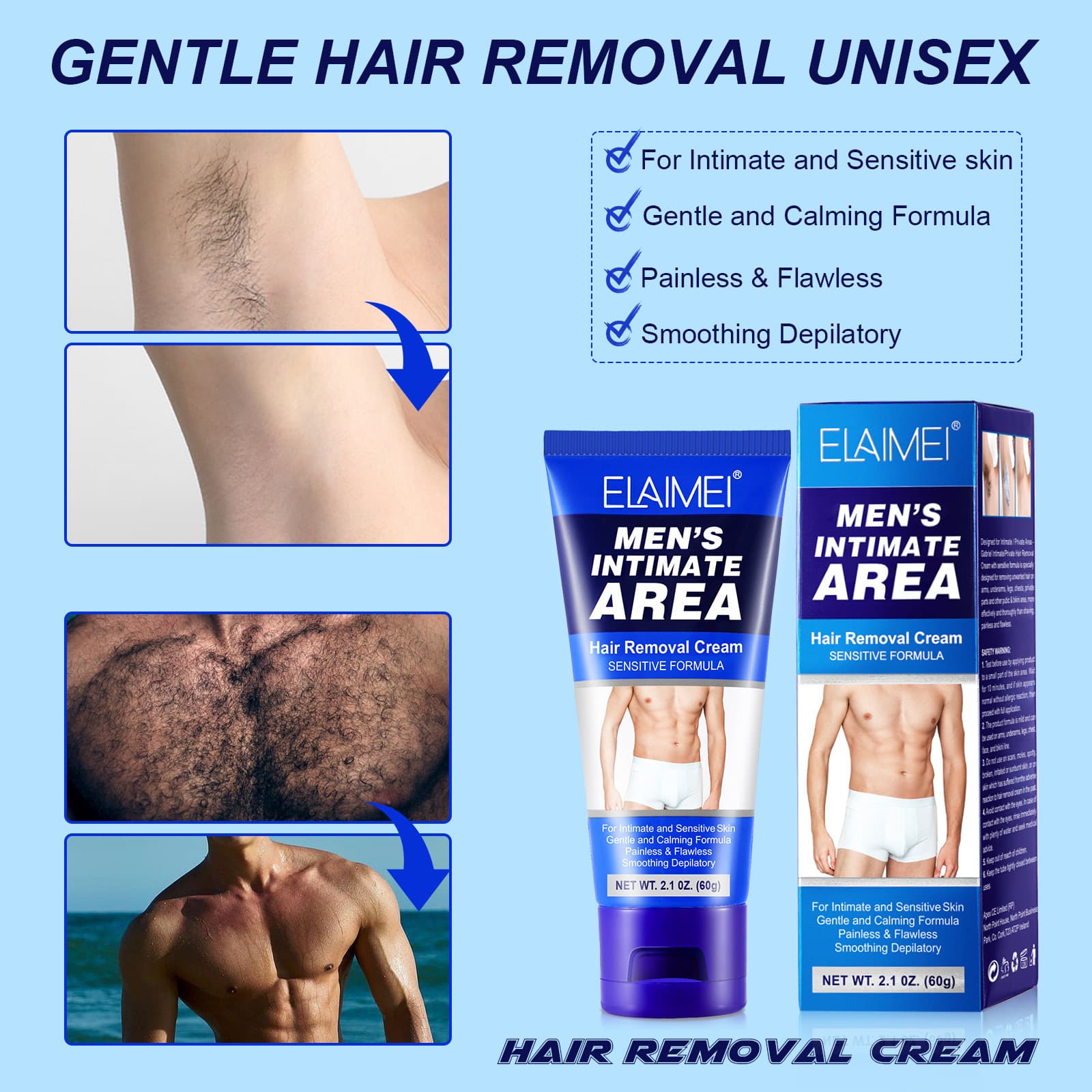 Hair Removal Cream for Intimate Area (Men's)