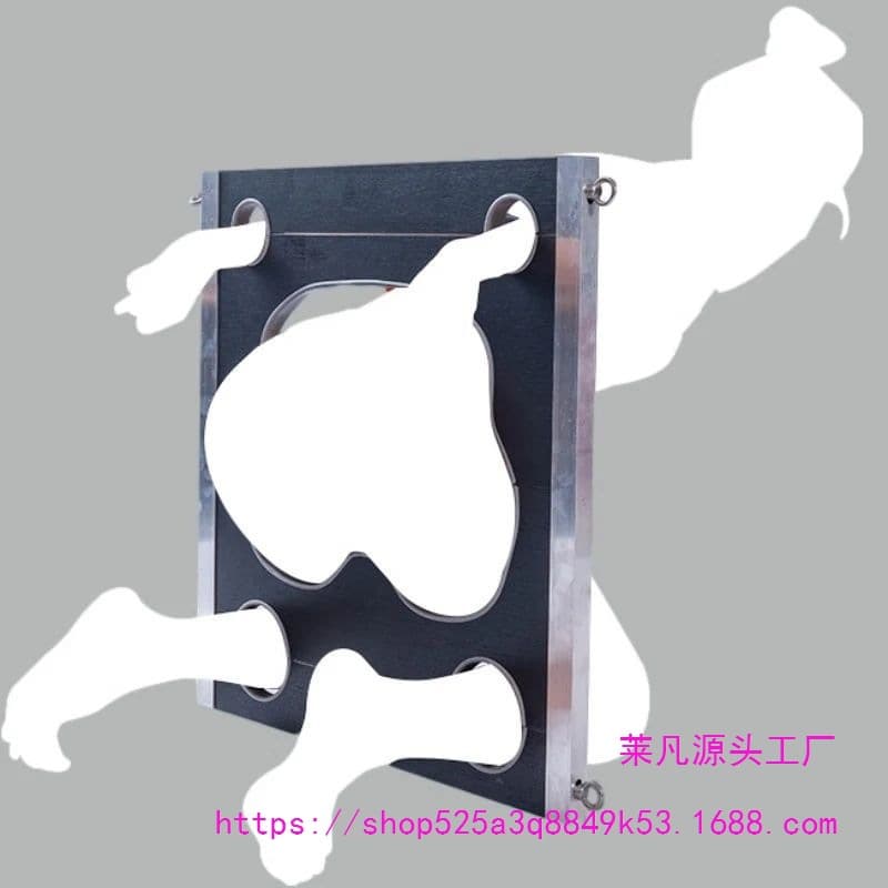 SM props forced fixed restraint hip lock device flirting restraint hand and foot cuffs wooden shackles training binding equipment