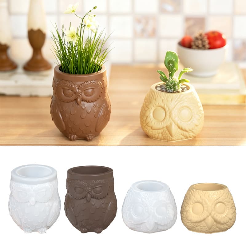 Cross-border Owl Storage Jar Candle Holder Silicone Mold Halloween DIY Aromatherapy Plaster Candle Cup Epoxy Resin Mold