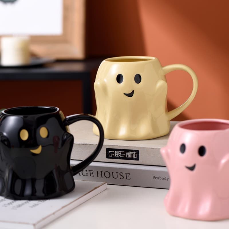 Halloween Creative Funny Holiday Cartoon Elf Ceramic Cup Easter Gift Ghost Goblin Mug