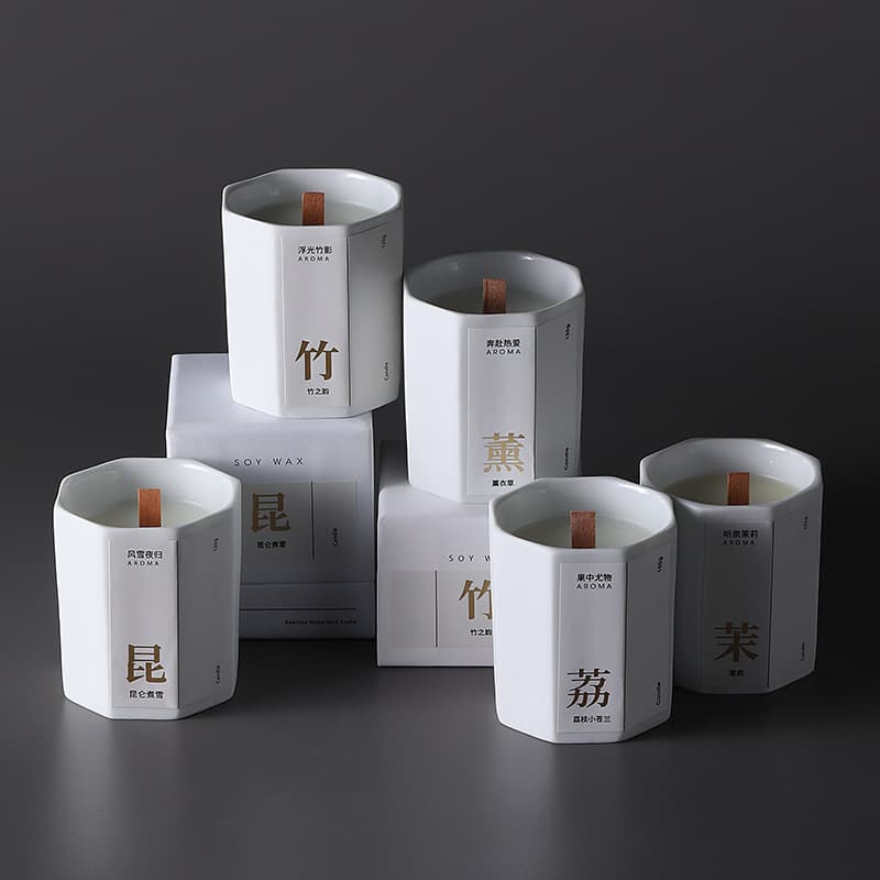 Scented Candle Ceramic Cup Summer Gift Box High-End Gift High-Appearance Decorative Gift Ornament Birthday Party Favor