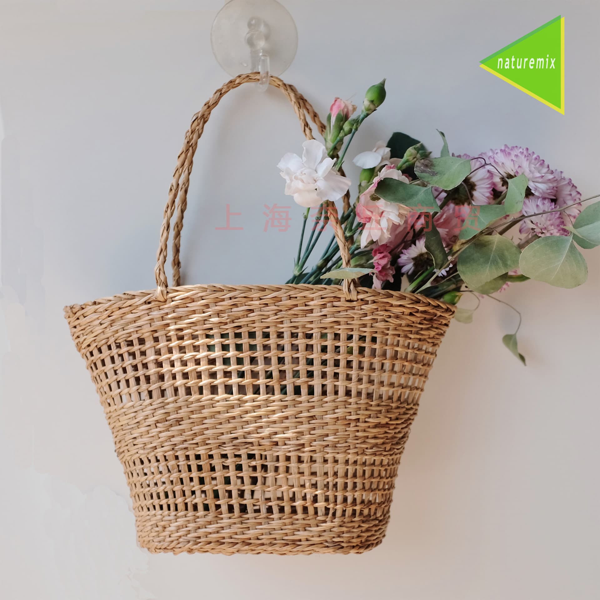Xu Xing Straw Woven Bag Summer Yellow Straw Bag Woven Frame Beach Bag Women's Handbag Fashion Tote Bag