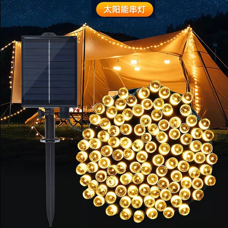 LED Solar String Lights Outdoor Waterproof Lighting Starry Sky Colorful Lights Christmas Garden Atmosphere Night Light