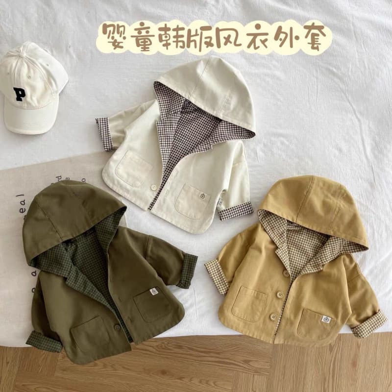 2025 New Trendy Korean Style Hooded Windbreaker Jacket for Boys and Girls