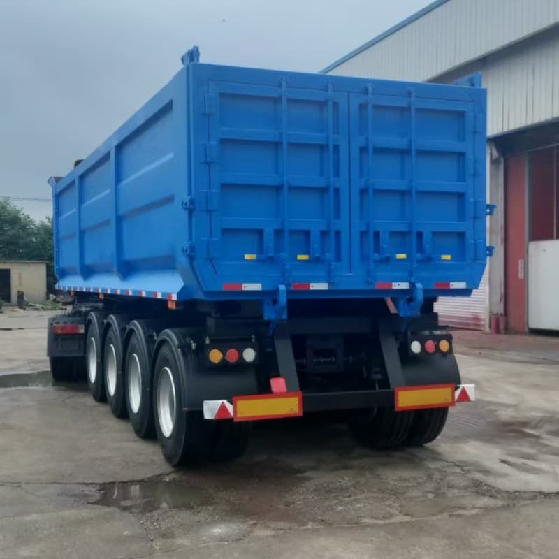 Export HOWO 6*4 dump truck, rear eight-wheel tipper engineering semi-trailer chassis, rear-tipping dump semi-trailer