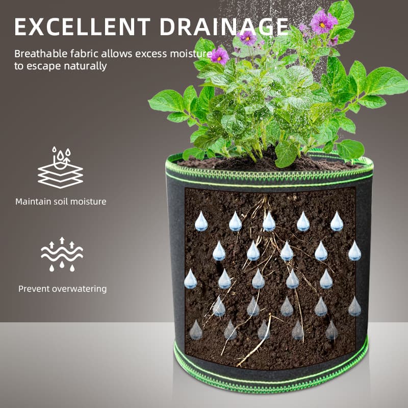 10-Gallon Heavy Duty Fabric Planter Reusable Grow Bag