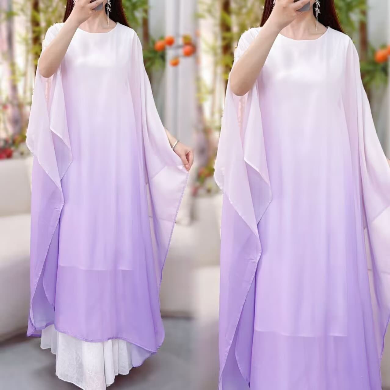 Real shot of Zen dance clothing, loose dress, layman's clothing, tea clothing, Zen clothing, ancient costume, elegant long skirt, solid color ancient style dancing girl