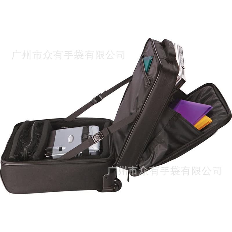 Source Factory Projector Bag for Outings, Travel, Picnics, Multi-functional Compartment Foldable Storage Pull Rod Projector Case