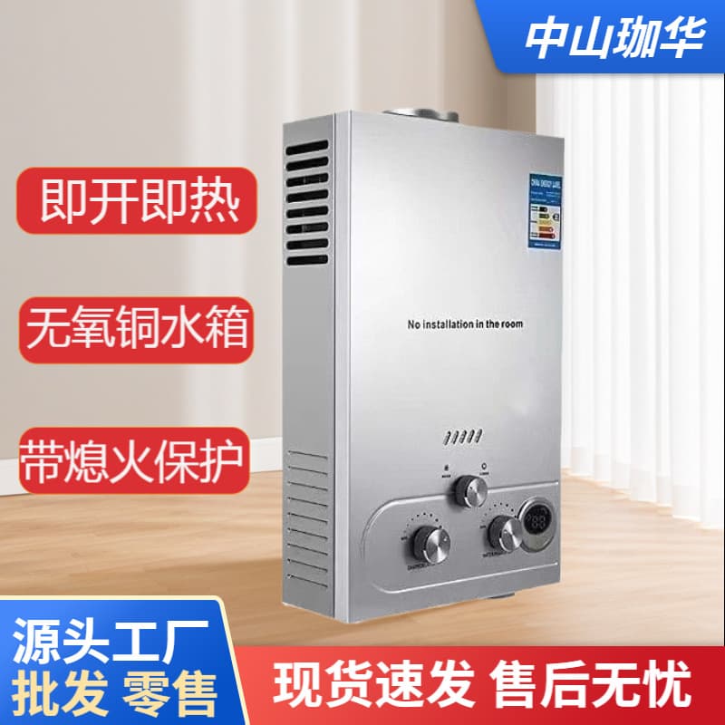 Wholesale export flue-type gas instantaneous water heater for household bathing natural gas gas liquefied gas bathing dormitory
