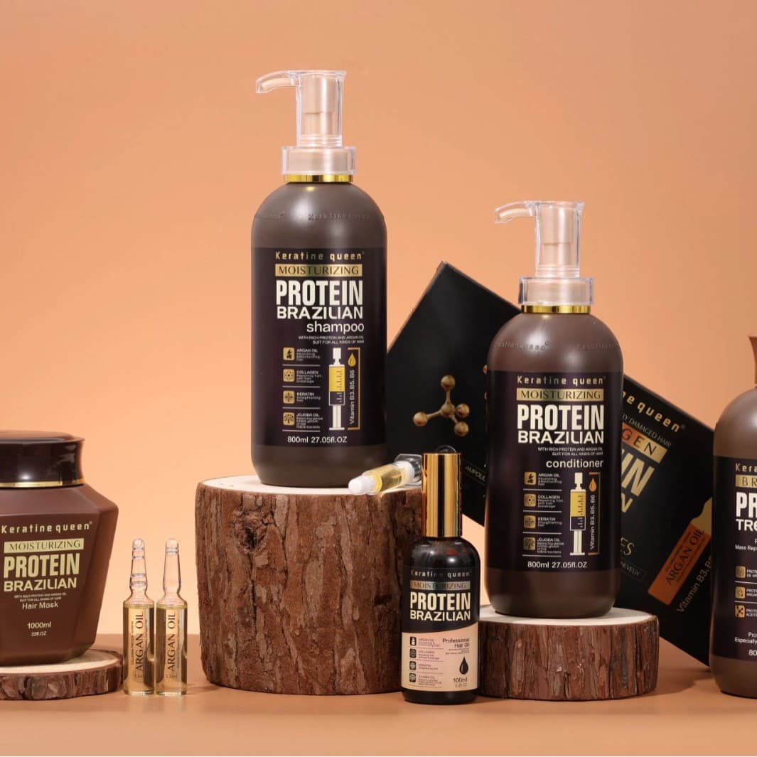 Protein Hair Mask Cross-Border Wholesale Protein Luxury Shampoo Smooth Conditioner Hair Mask Essential Oil