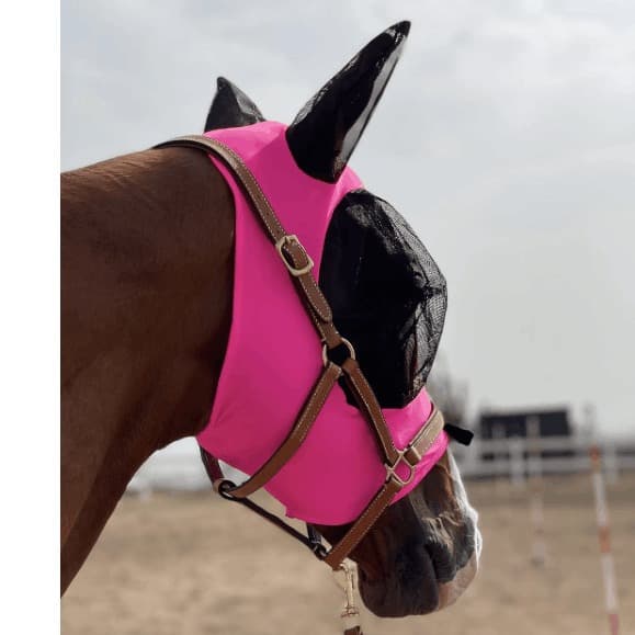New Horse Fly Mask Mosquito-Proof Horse Face Mask Breathable Amazon Horse Mask Insect-Proof Mosquito-Proof Horse Head Cover New Style